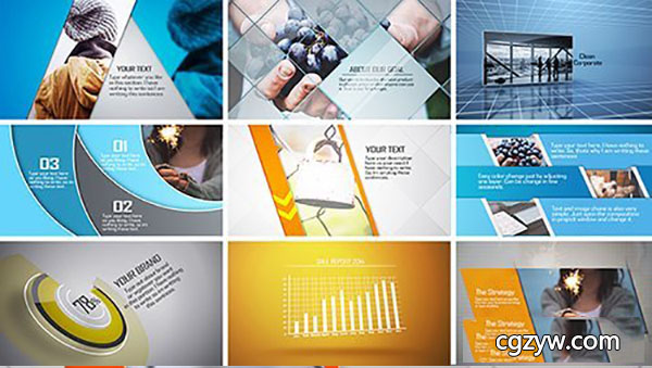 AE模板-大气完整公司企业专题宣传视频品牌形象宣传业绩展示