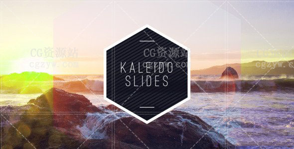 AE模板-梦幻菱形万花筒镜像效果切换图文展示开场 免费下载