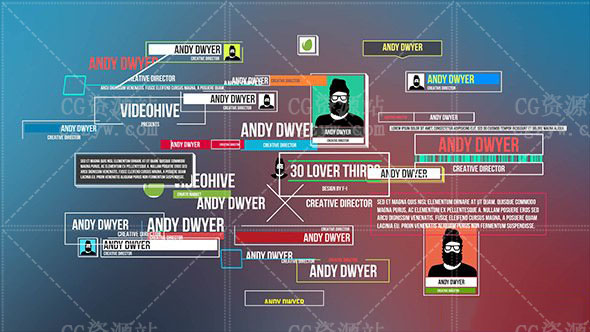 AE模板-30组品牌标志公司人物名单介绍新闻栏目包装字幕条模板包 免费下载