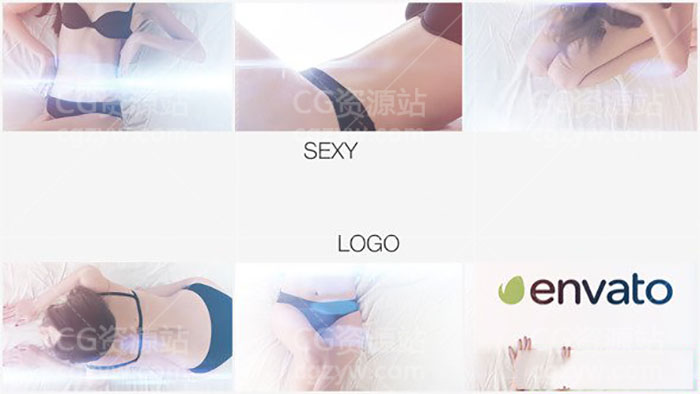 AE模板-时尚性感激情女模特Logo定格开场 Sexy Logo 免费下载