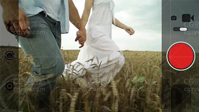 AE模板-手机摄像机DV镜头单反拍摄UI界面信息图 免费下载