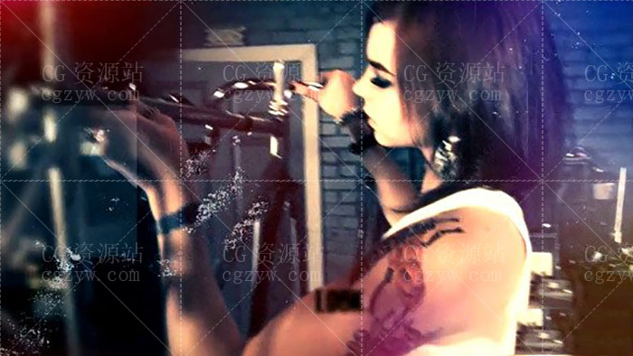 AE模板-时尚复古闪耀粒子方格拼接促销活动照片或视频展示 免费下载