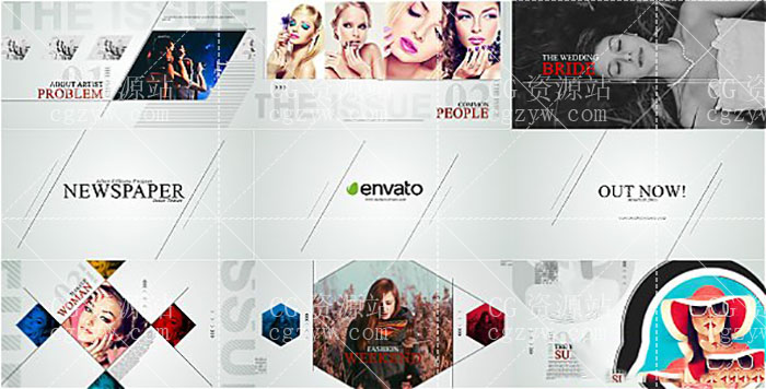 AE模板-新闻报纸风格栏目包装商品人员信息展示 Newspaper Issue Teaser 免费下载