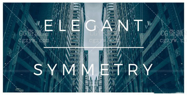 AE模板-对称展开优雅时尚宣传片幻灯片展示 免费下载