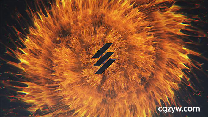 AE模板 火焰星火聚变爆炸特效粒子Logo演绎片头动画 免费下载