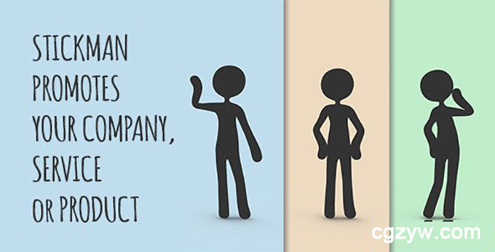 AE模板-卡通小人商品网站介绍促销 Stickman Promotion 免费下载
