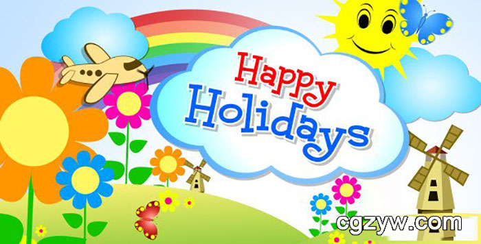 AE模板-可爱儿童卡通小孩朋友生活照片视频相册动画 免费下载