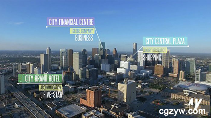 AE模板-4K高科技信息展示线条呼叫指示线产品信息价格包装视频模板