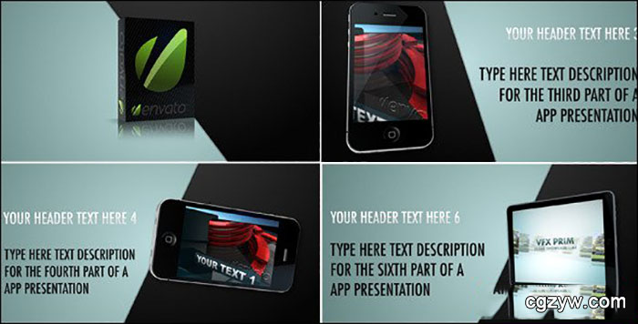 AE模板-手机iPad商品APP促销宣传展示视频 Mobile App Promo免费下载