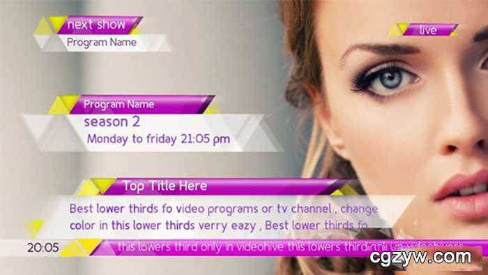 AE模板-10种时尚新闻电视台栏目包装人名字幕条 New Lower Thirds Package免费下载