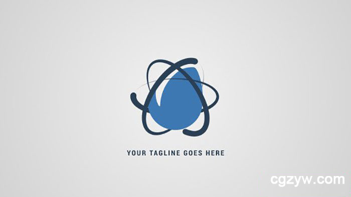 AE模板-干净简洁原子粒子原子环绕Logo旋转展示 Simple Atom Logo Reveal 免费下载