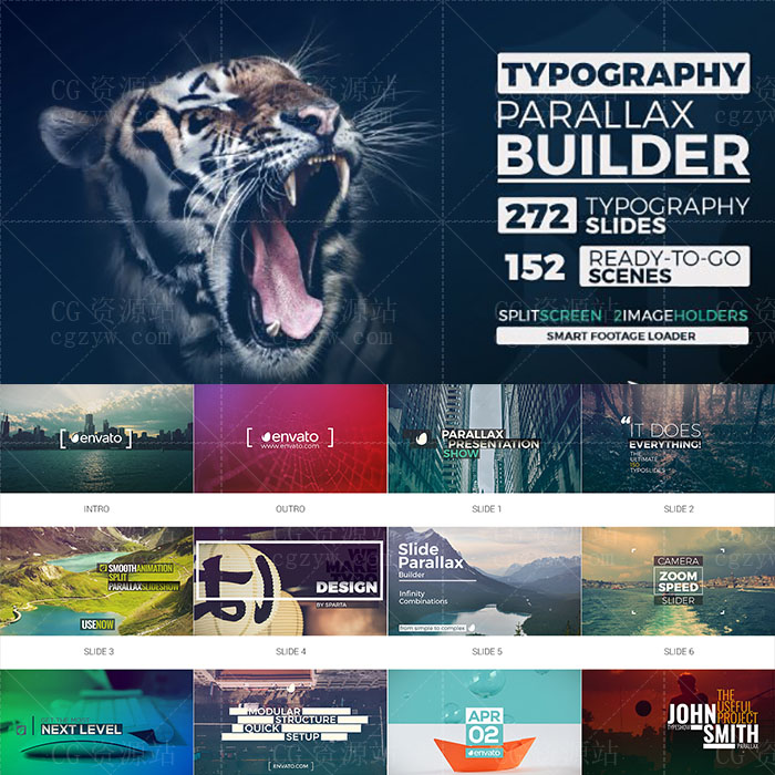 AE模板-时尚娱乐创意MV微电影栏目包装文字标题动画排版工具包