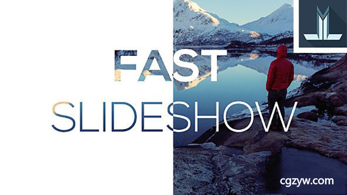 AE模板-唯美光晕时尚幻灯片切换展示片头 Fast Slideshow 免费下载