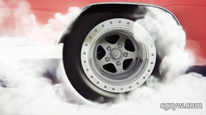 AE模板-汽车轮胎转动烟雾Logo展示 Car Burnout  免费下载