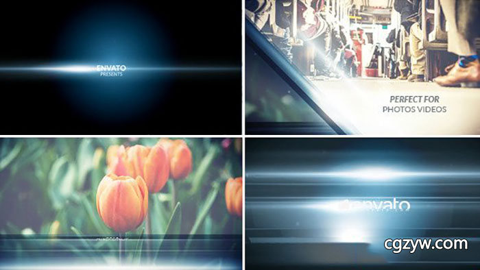 AE模板-玻璃质感企业创意宣传幻灯片展示片头 The Slideshow 免费下载