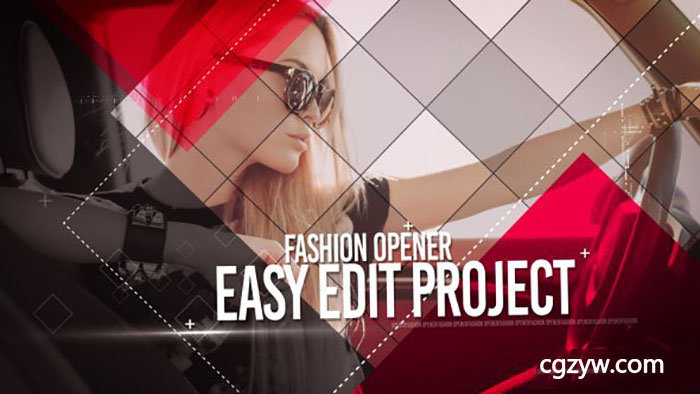 AE模板-现代时尚方格拼图时尚电视节目包装品牌宣传促销活动开场