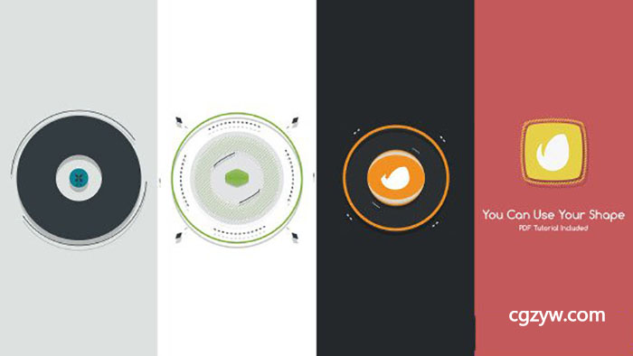 AE模板-线条图形MG动画Logo展示 Shapes Logo Reveal 免费下载