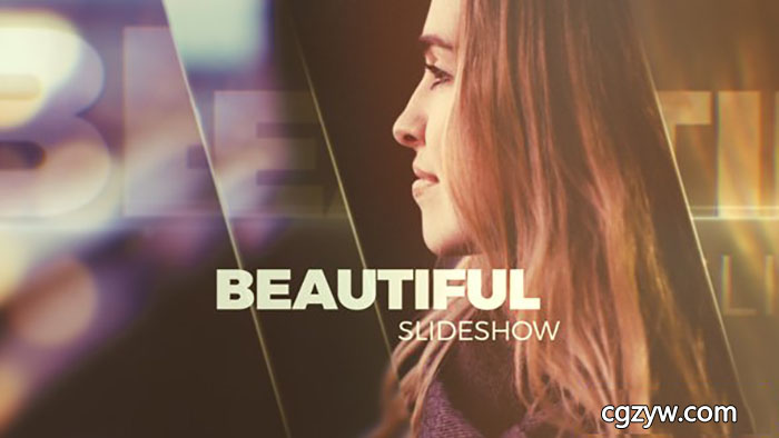 AE模板-优雅玻璃折射遮罩幻灯片展示开场 Beautiful Slideshow – Glass Opener 免费下载