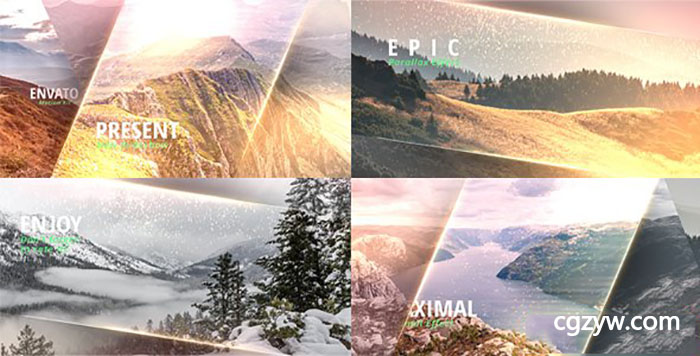 AE模板-优雅分屏滑动时尚图片视频开场片头 Elegant Stripes Opener 免费下载