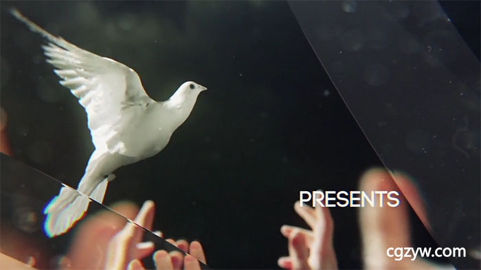 AE模板-优雅公司企业产品服务宣传婚礼预告开场真实玻璃质感转场