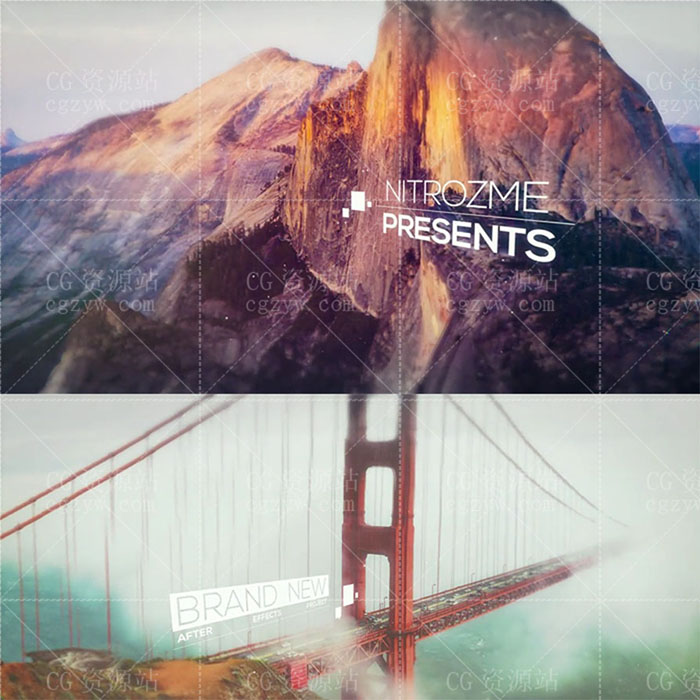 AE模板-三维遮罩视差空间粒子字体跟踪公司企业电视节目照片视频幻灯片开场