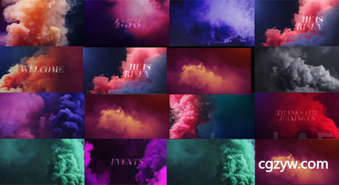 视频素材-18组高清精品流体彩色烟雾素材 免费下载