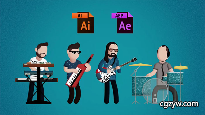 AE教程-MG卡通人物角色动画制作Skillshare Rock Out with Character 免费下载