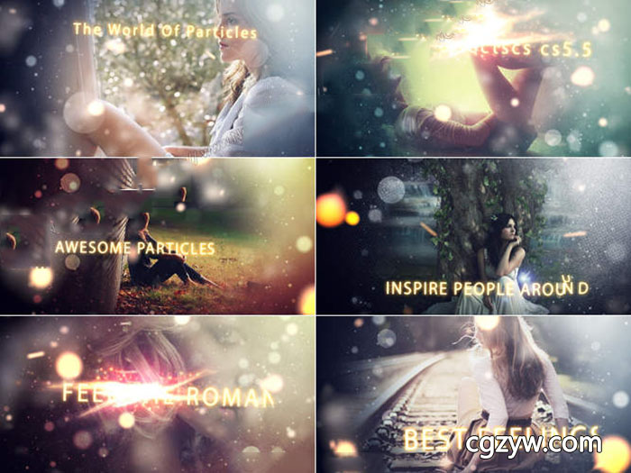 AE模板-大气漂亮粒子时尚娱乐栏目包装节日庆典图文视频展示