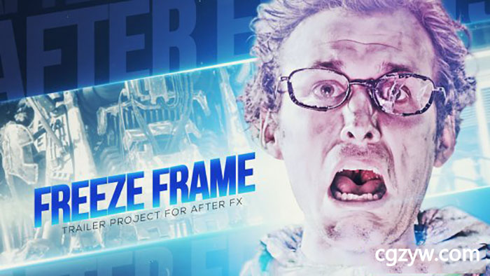 AE模板-游戏电影人物定格介绍片头开场预告宣传片 Freeze Frame Trailer 免费下载
