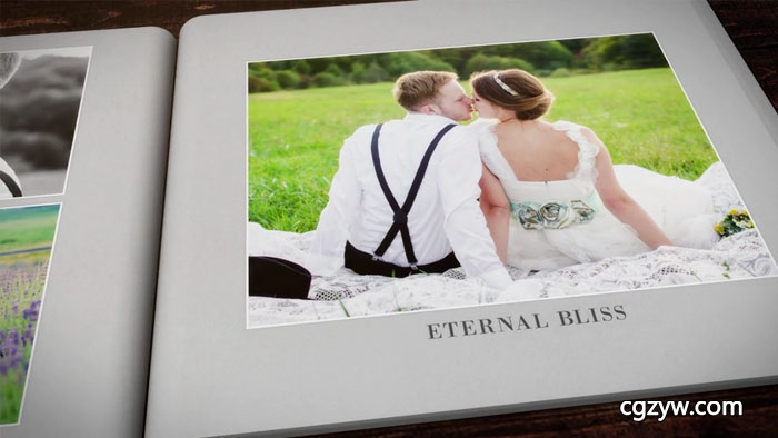 AE模板-婚礼庆典开场视频翻页相册幻灯片教师节感恩节母亲节视频定制