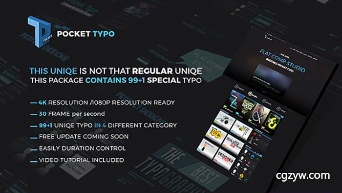 AE模板-创意动感炫酷文字标题动态排版人名字幕条MG动画预设包展示