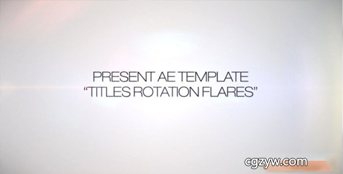 AE模板-破碎旋转文字拼贴展示文字动画 Titles Rotation Flare 免费下载