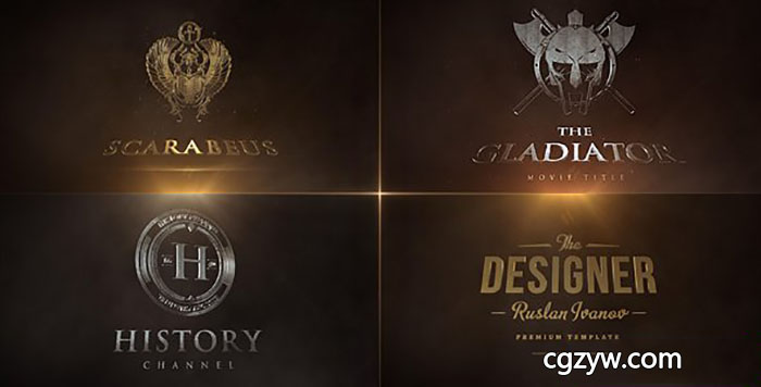 AE模板-震撼大气游戏Logo文字展示E3D Cinematic Logo Reval 免费下载