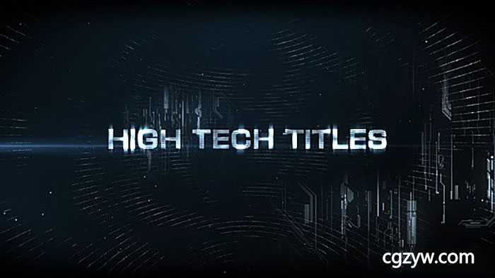 AE模板-未来高科技HUD文字标题展示 High Tech Titles & Logo 免费下载