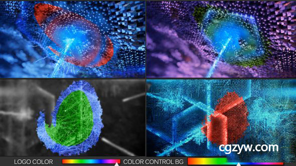 AE模板-粒子标志演绎游戏能量冲击波震撼Logo展示 Energy Logo Revea 免费下载