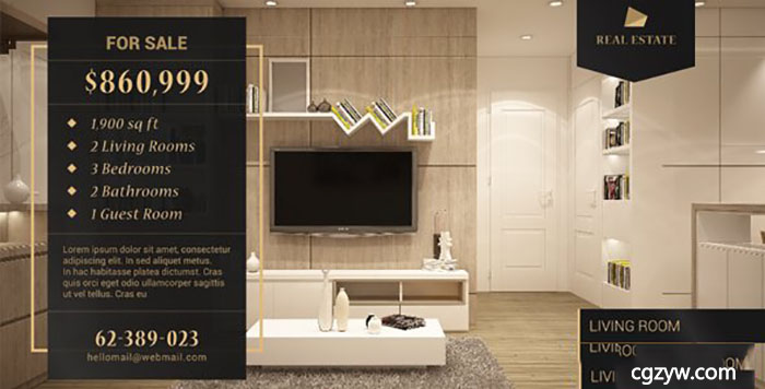 AE模板-酒店推广室内装修房地产宣传介绍片头 Real Estate Promo 免费下载