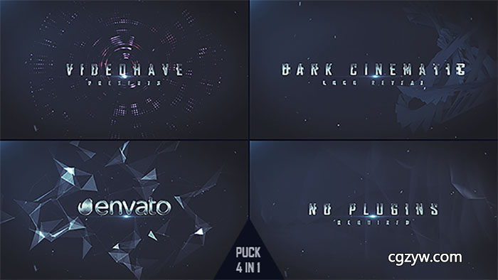 AE模板-震撼大气3D文字Logo片头开场 Dark Logo Reveal 免费下载