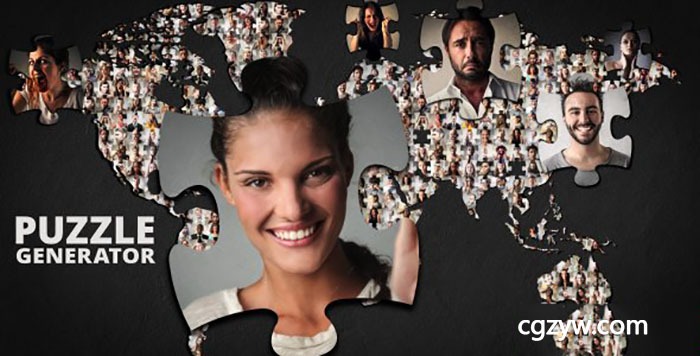 AE模板-照片拼图汇聚展示 logo标志片头动画Puzzle Generator 免费下载