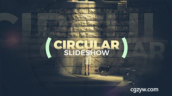 AE模板-优雅时尚图片圆形遮罩转场展示片头 Circular Slideshow – Modern Elegant Parallax Opener 免费下载