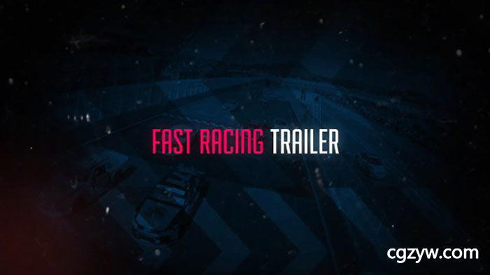AE模板-极速赛车比赛预告宣传片毛刺特效标题动画 Fast Racing Trailer 免费下载