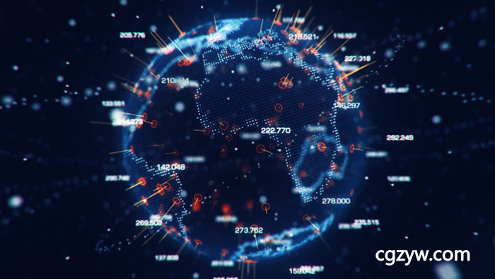 C4D和AE创建一个未来高科技全息粒子地球旋转动画特效制作教程-图片1