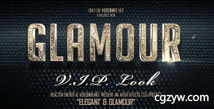 AE模板-优雅高贵三维黄金质感logo片头变形介绍 Elegant And Glamour Titles 免费下载