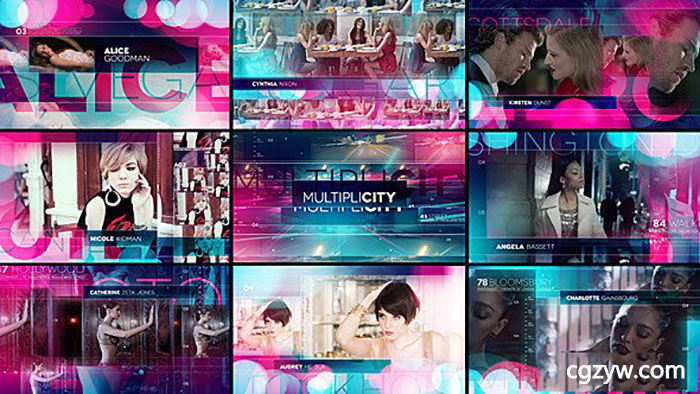 AE模板-优雅现代风格时尚娱乐城市活动介绍片头 Multiplicity 免费下载