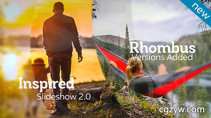 AE模板-优雅圆环图形模糊遮罩转场幻灯片开场片头 Inspired Slideshow 2.0 免费下载