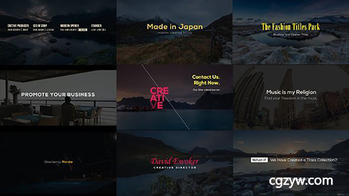 AE模板-创意纪录片人名字幕条文字标题排版mg动画设计动画 Creative Designer Titles 免费下载