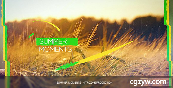 AE模板-时尚卡通线条漫画风格企业公司视频开场 Summer 免费下载