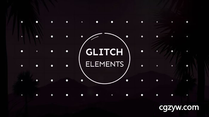 AE模板-动态信号毛刺扰乱故障噪点元素包合集 Glitch Pack 免费下载