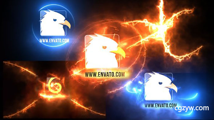 AE模板-Saber能量路径动画游戏电影震撼Logo展示 Energetic Logos Pack 2  免费下载