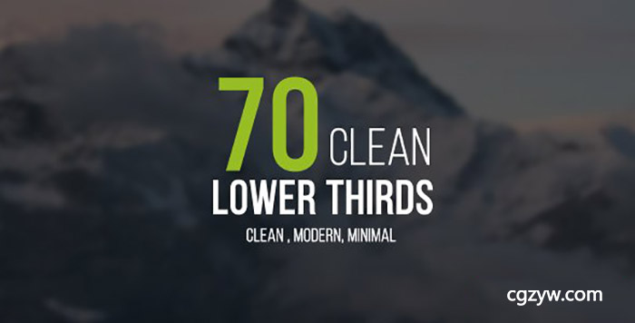 AE模板 70款简洁文字人名字幕条标题动画Videohive Lower Thirds 免费下载