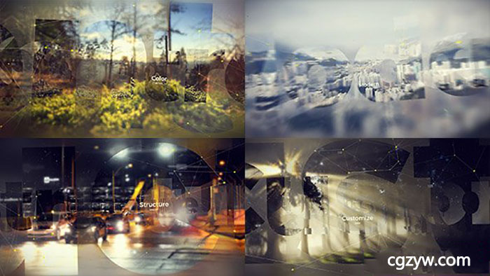 AE模板-大气片头文字遮罩摄像机镜头穿梭图片视频开场 Cinematic Opener 2 免费下载